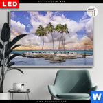 Leuchtbild Dia Palmen Auf Insel Querformat Produktvorschau mit dem Bild Palmen auf Insel im Format Querformat.