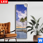 Leuchtbild Dia Palmen Auf Insel Schmal Produktvorschau mit dem Bild Palmen auf Insel im Format Schmal.