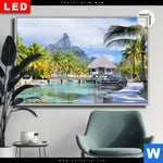 Leuchtbild Dia Palmen Berg Auf Insel Querformat Produktvorschau mit dem Bild Palmen & Berg auf Insel im Format Querformat.