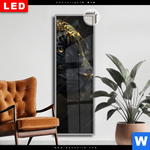 Leuchtbild Dia Panther Mit Goldenen Ornamenten Schmal Produktvorschau mit dem Bild Panther mit goldenen Ornamenten im Format Schmal.