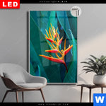 Leuchtbild Dia Paradiesvogelblume Hochformat Produktvorschau mit dem Bild Paradiesvogelblume im Format Hochformat.