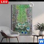 Leuchtbild Dia Pfaufedern Hochformat Produktvorschau mit dem Bild Pfaufedern im Format Hochformat.