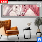 Leuchtbild Dia Pferde Harmonie In Pastell Panorama Produktvorschau mit dem Bild Pferde - Harmonie in Pastell im Format Panorama.