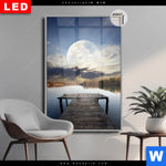 Leuchtbild Dia Pier Am Fluss Hochformat Produktvorschau mit dem Bild Pier am Fluss im Format Hochformat.