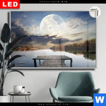 Leuchtbild Dia Pier Am Fluss Querformat Produktvorschau mit dem Bild Pier am Fluss im Format Querformat.