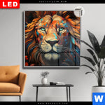 Leuchtbild Dia Pop Art Leo Quadrat Produktvorschau mit dem Bild Pop Art Leo im Format Quadrat.