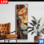 Leuchtbild Dia Pop Art Leo Schmal Produktvorschau mit dem Bild Pop Art Leo im Format Schmal.