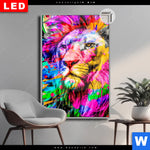 Leuchtbild Dia Pop Art Loewe Hochformat Produktvorschau mit dem Bild Pop Art Löwe im Format Hochformat.