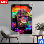 Leuchtbild Dia Pop Art Stier Hochformat Produktvorschau mit dem Bild Pop Art Stier im Format Hochformat.
