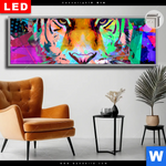 Leuchtbild Dia Pop Art Tiger No 2 Panorama Produktvorschau mit dem Bild Pop Art Tiger No. 2 im Format Panorama.