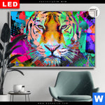 Leuchtbild Dia Pop Art Tiger No 2 Querformat Produktvorschau mit dem Bild Pop Art Tiger No. 2 im Format Querformat.
