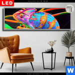 Leuchtbild Dia Regenbogen Chamaeleon No 2 Panorama Produktvorschau mit dem Bild Regenbogen Chamäleon No.2 im Format Panorama.