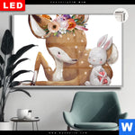 Leuchtbild Dia Reh Haeschen Querformat Produktvorschau mit dem Bild Reh & Häschen im Format Querformat.
