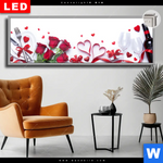 Leuchtbild Dia Romantik Mit Rotwein Panorama Produktvorschau mit dem Bild Romantik mit Rotwein im Format Panorama.