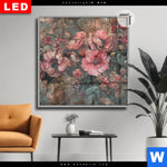 Leuchtbild Dia Romantische Vintageblumen Quadrat Produktvorschau mit dem Bild Romantische Vintageblumen im Format Quadrat.