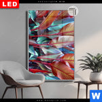 Leuchtbild Dia Rote Und Smaragdgruene Blaetter Hochformat Produktvorschau mit dem Bild Rote und smaragdgrüne Blätter im Format Hochformat.