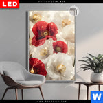 Leuchtbild Dia Rote Und Weisse Mohnblumen Hochformat Produktvorschau mit dem Bild Rote und weiße Mohnblumen im Format Hochformat.