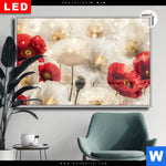 Leuchtbild Dia Rote Und Weisse Mohnblumen Querformat Produktvorschau mit dem Bild Rote und weiße Mohnblumen im Format Querformat.