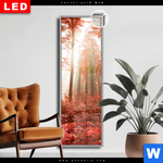 Leuchtbild Dia Roter Herbstwald Schmal Produktvorschau mit dem Bild Roter Herbstwald im Format Schmal.