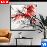 Leuchtbild Dia Roter Papagei Im Flug Quadrat Produktvorschau mit dem Bild Roter Papagei im Flug im Format Quadrat.