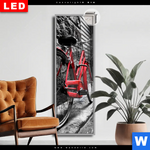 Leuchtbild Dia Rotes Fahrrad In Gasse Schmal Produktvorschau mit dem Bild Rotes Fahrrad in Gasse im Format Schmal.