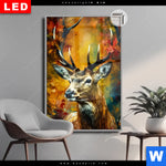 Leuchtbild Dia Rothirsch Im Herbstwald Hochformat Produktvorschau mit dem Bild Rothirsch im Herbstwald im Format Hochformat.