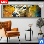 Leuchtbild Dia Rothirsch Im Herbstwald Panorama Produktvorschau mit dem Bild Rothirsch im Herbstwald im Format Panorama.