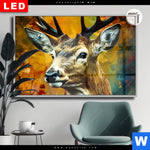 Leuchtbild Dia Rothirsch Im Herbstwald Querformat Produktvorschau mit dem Bild Rothirsch im Herbstwald im Format Querformat.