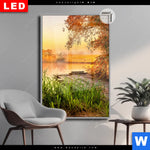 Leuchtbild Dia Ruhiger Morgen Am See Hochformat Produktvorschau mit dem Bild Ruhiger Morgen am See im Format Hochformat.