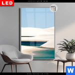 Leuchtbild Dia Sandduenen Und Seen Hochformat Produktvorschau mit dem Bild Sanddünen und Seen im Format Hochformat.