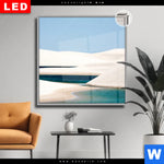 Leuchtbild Dia Sandduenen Und Seen Quadrat Produktvorschau mit dem Bild Sanddünen und Seen im Format Quadrat.