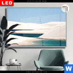 Leuchtbild Dia Sandduenen Und Seen Querformat Produktvorschau mit dem Bild Sanddünen und Seen im Format Querformat.