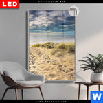 Leuchtbild Dia Sandpfad Zum Nordseestrand Hochformat Produktvorschau mit dem Bild Sandpfad zum Nordseestrand im Format Hochformat.