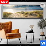 Leuchtbild Dia Sandpfad Zum Nordseestrand Panorama Produktvorschau mit dem Bild Sandpfad zum Nordseestrand im Format Panorama.