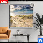 Leuchtbild Dia Sandpfad Zum Nordseestrand Quadrat Produktvorschau mit dem Bild Sandpfad zum Nordseestrand im Format Quadrat.
