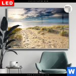 Leuchtbild Dia Sandpfad Zum Nordseestrand Querformat Produktvorschau mit dem Bild Sandpfad zum Nordseestrand im Format Querformat.