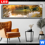 Leuchtbild Dia Schwan Im Teich Panorama Produktvorschau mit dem Bild Schwan im Teich im Format Panorama.