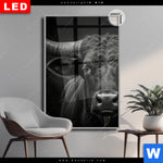 Leuchtbild Dia Schwarzer Bulle Hochformat Produktvorschau mit dem Bild Schwarzer Bulle im Format Hochformat.