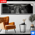 Leuchtbild Dia Schwarzer Bulle Panorama Produktvorschau mit dem Bild Schwarzer Bulle im Format Panorama.