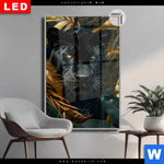 Leuchtbild Dia Schwarzer Panther Im Dschungel Hochformat Produktvorschau mit dem Bild Schwarzer Panther im Dschungel im Format Hochformat.