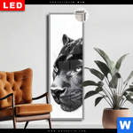 Leuchtbild Dia Schwarzer Panther Schmal Produktvorschau mit dem Bild Schwarzer Panther im Format Schmal.