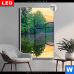 Leuchtbild Dia See Mit Alter Bruecke Aus Stein Hochformat Produktvorschau mit dem Bild See mit alter Brücke aus Stein im Format Hochformat.