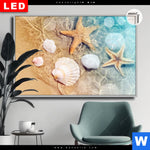 Leuchtbild Dia Seesterne Muscheln Querformat Produktvorschau mit dem Bild Seesterne & Muscheln im Format Querformat.