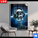 Leuchtbild Dia Skelett Kopfhoerer Hochformat Produktvorschau mit dem Bild Skelett & Kopfhörer im Format Hochformat.