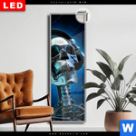 Leuchtbild Dia Skelett Kopfhoerer Schmal Produktvorschau mit dem Bild Skelett & Kopfhörer im Format Schmal.