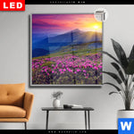 Leuchtbild Dia Sommerberg Im Sonnenuntergang Quadrat Produktvorschau mit dem Bild Sommerberg im Sonnenuntergang im Format Quadrat.