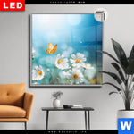 Leuchtbild Dia Sommerwiese Mit Schmetterlingen Quadrat Produktvorschau mit dem Bild Sommerwiese mit Schmetterlingen im Format Quadrat.