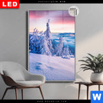 Leuchtbild Dia Sonnenaufgang Im Schnee Hochformat Produktvorschau mit dem Bild Sonnenaufgang im Schnee im Format Hochformat.