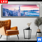 Leuchtbild Dia Sonnenaufgang Im Schnee Panorama Produktvorschau mit dem Bild Sonnenaufgang im Schnee im Format Panorama.