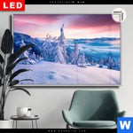 Leuchtbild Dia Sonnenaufgang Im Schnee Querformat Produktvorschau mit dem Bild Sonnenaufgang im Schnee im Format Querformat.